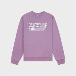 Sporty & Rich USA Wellness Club Crewneck - Soft Lavender/White